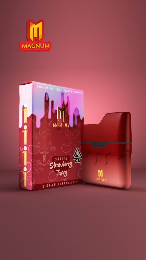 Magnum disposable strawberry taffy